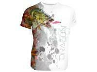 T-Shirt oddychający Dragon - okoń white XXL