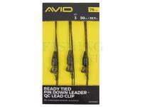 Avid Carp Ready Tied Pin Down Leader- QC Lead Clip 75cm 50lb 22.7kg 3pcs