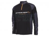 Savage Gear Bluzka z długim rękawem Tournament Shirt 1/2 Zip Black Ink