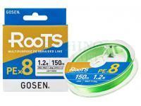 Plecionka Gosen RooTS PE X8 Multipurpose Braided Line Light Green 150m #1.2