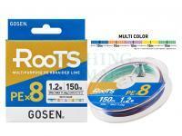 Plecionka Gosen RooTS PE X8 Multipurpose Braided Line Multicolor 150m #1.0