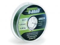 Plecionka Mivardi Terminal D‑Braid Green 15m 0.14 mm