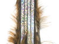 Hareline Zonkery z królika Bling Rabbit Strips - Hare's Ear with Holo Silver Accent