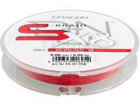 Plecionka Dragon S-Braid X8 H-Vis Red 150m - 0.15mm