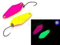 Błystka na pstrąga Nories Masukuroto Rooney 1.8g - #002 (Fluo-Yellow / Pink)