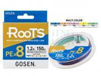 Plecionka Gosen RooTS PE X8 Multipurpose Braided Line Multicolor 150m #1.5