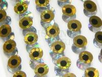 Wapsi Flat Stick On Eyes 1/8" holo gold