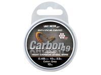 Linka stalowa na przypony Savage Gear Carbon 49 Coated Grey 10m 0.70mm 50lbs/23kg