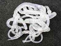 Hareline Mini Squiggle Worms - Clear UV