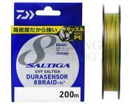 Plecionka Daiwa UVF Saltiga Dura Sensor X8 + Si2 Multicolor 200m #2.0