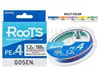 Gosen RooTS PE X4 Multipurpose Braided Line Multicolor 150m #1.0