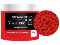 Top Mini Boilies Drilled Pop UP 20g 8mm - TRUSKAWKA / STRAWBERRY