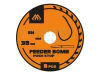 Przypony Mikado Feeder Bomb X-TRA STRONG Rigs 38cm - Push Stop - 0.20mm - #10