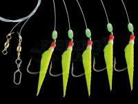 Zestaw morski Dega Norway-Rig Real Fish Skin 2/0 - Yellow