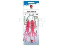 Zestaw morski Dega UV Octopus-leader (Bait-length 12cm) - Pink